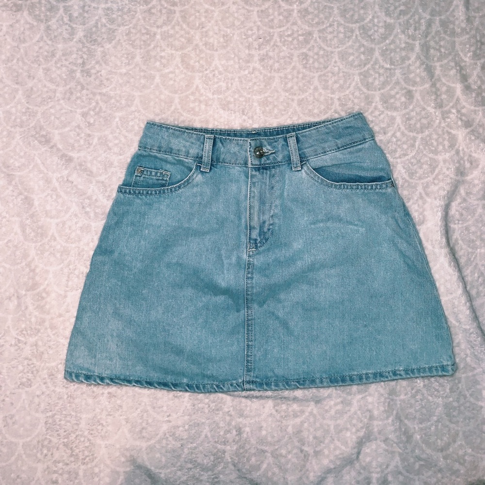 Jean mini skirt